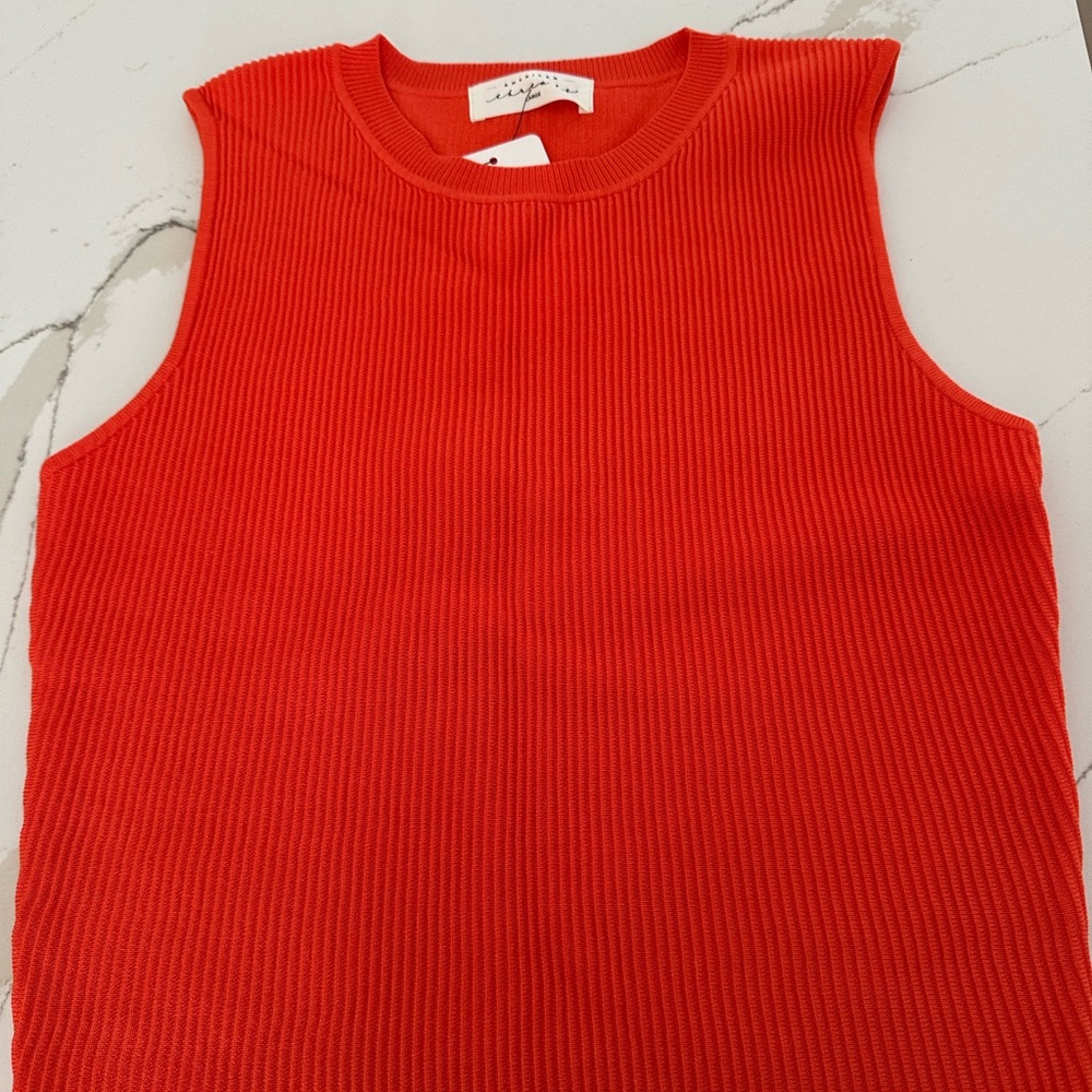 American Threads Bright Red Tank Top